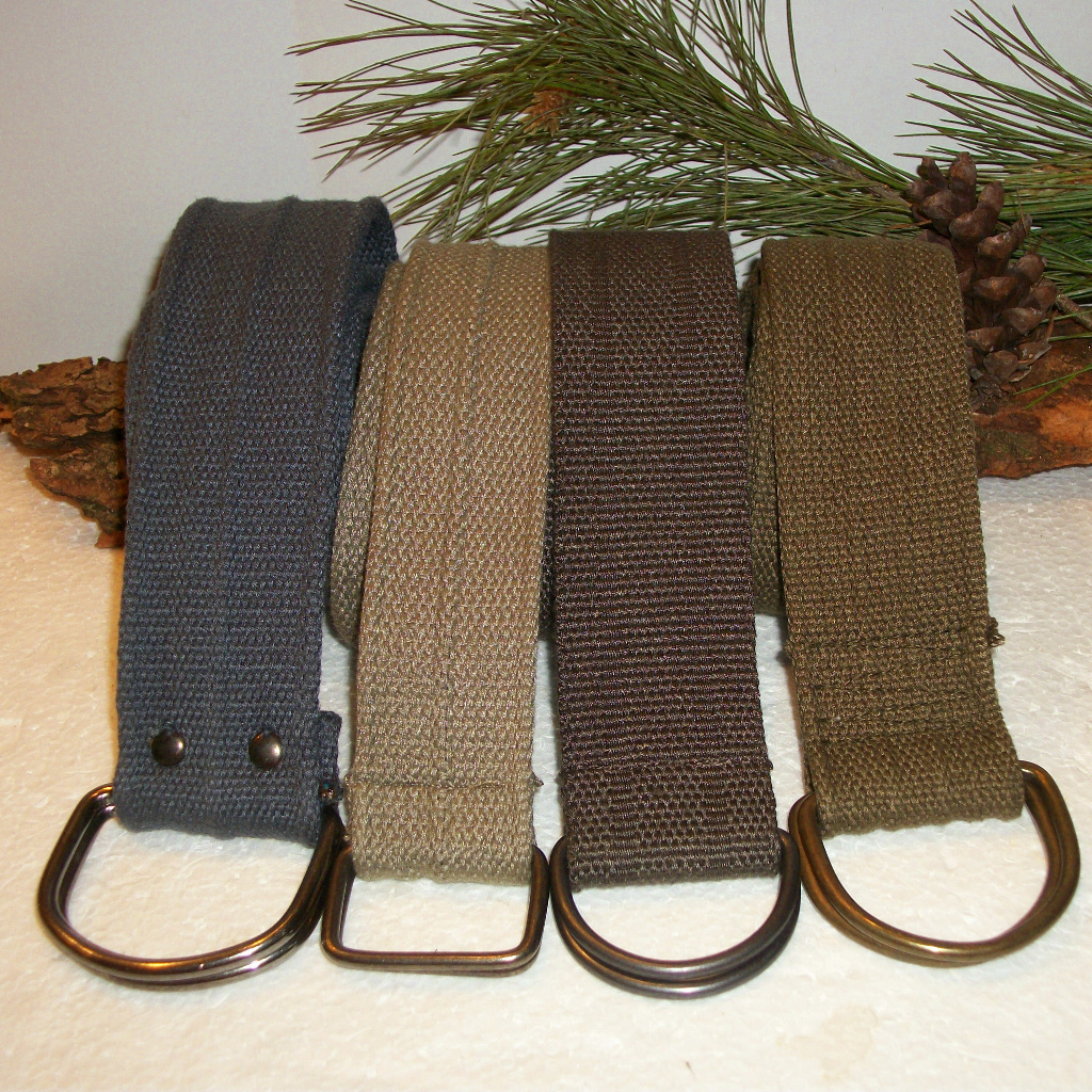 4 Woven Web Belts Double D Buckles Nwot